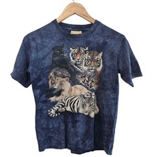Camisa retro vintage The Mountain Cats niños grande azul león tigre jaguar pantera
