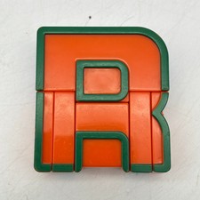 VINTAGE Alpha Bots Letter R Orange Green Transforming Robots Alphabet