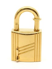 HERMES Sap Cadena Lucchetto Borsa Charm Pendente Top Tono Oro 1998 ANNEE ARBR...