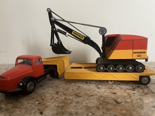 Macchine edili vintage pressofuse Tekno 1:50 e escavatore Siku ~1:60 - Foto 16 di 18