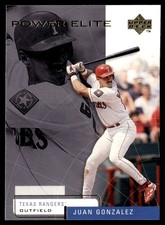 1999 Upper Deck Power Elite Juan Gonzalez Texas Rangers #9
