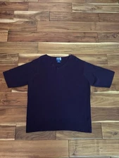 Venezia Jeans Purple Ribbed Short Sleeve Top Blouse 22 / 24