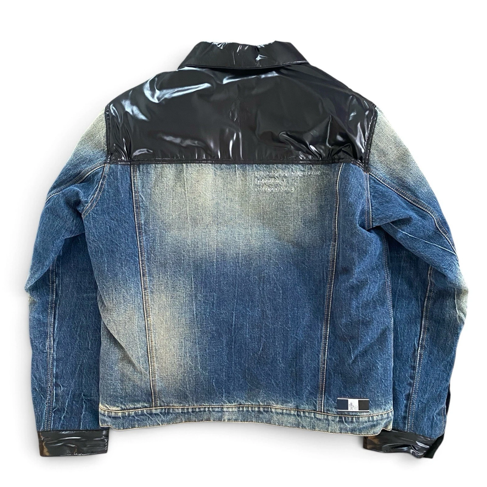 Moncler Genius x Fragment Shady Denim Down Jacket Hiroshi Fujiwara Men's 4 US XL - product detail image 4