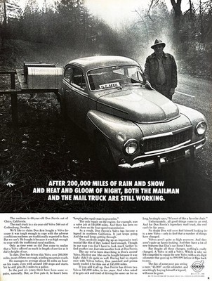 1968 VOLVO 544 Genuine Vintage Print Ad Mail Vehicle 10'' x 13.5''