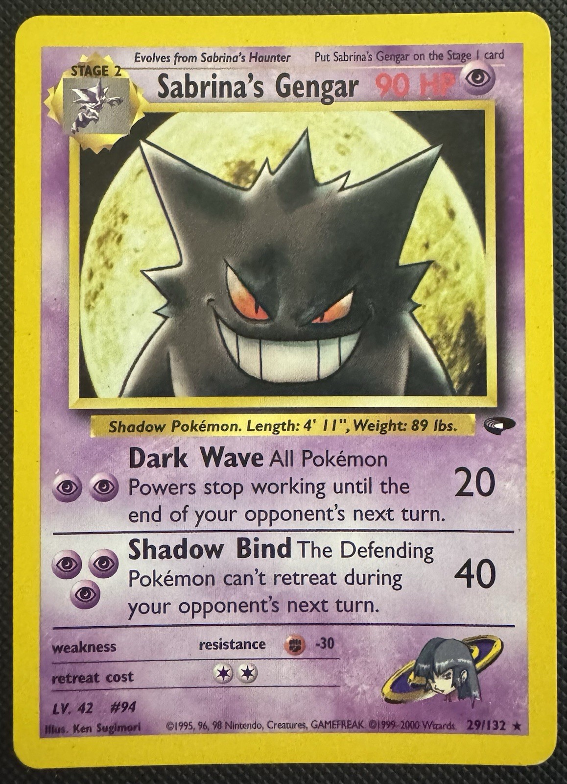 Sabrina's Gengar 29/132 Gym Challenge Pokemon Card S2 Regular