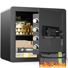 Best Safe Box 1.4 Cubic Feet Anti-theft Security with Fireproof Waterproof Bag