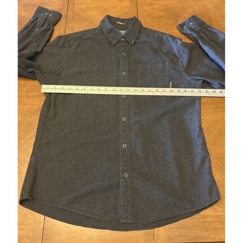 Eddie Bauer homme Eddie's Favorite flanelle coupe classique grand coton gris uni - Photo 6/13