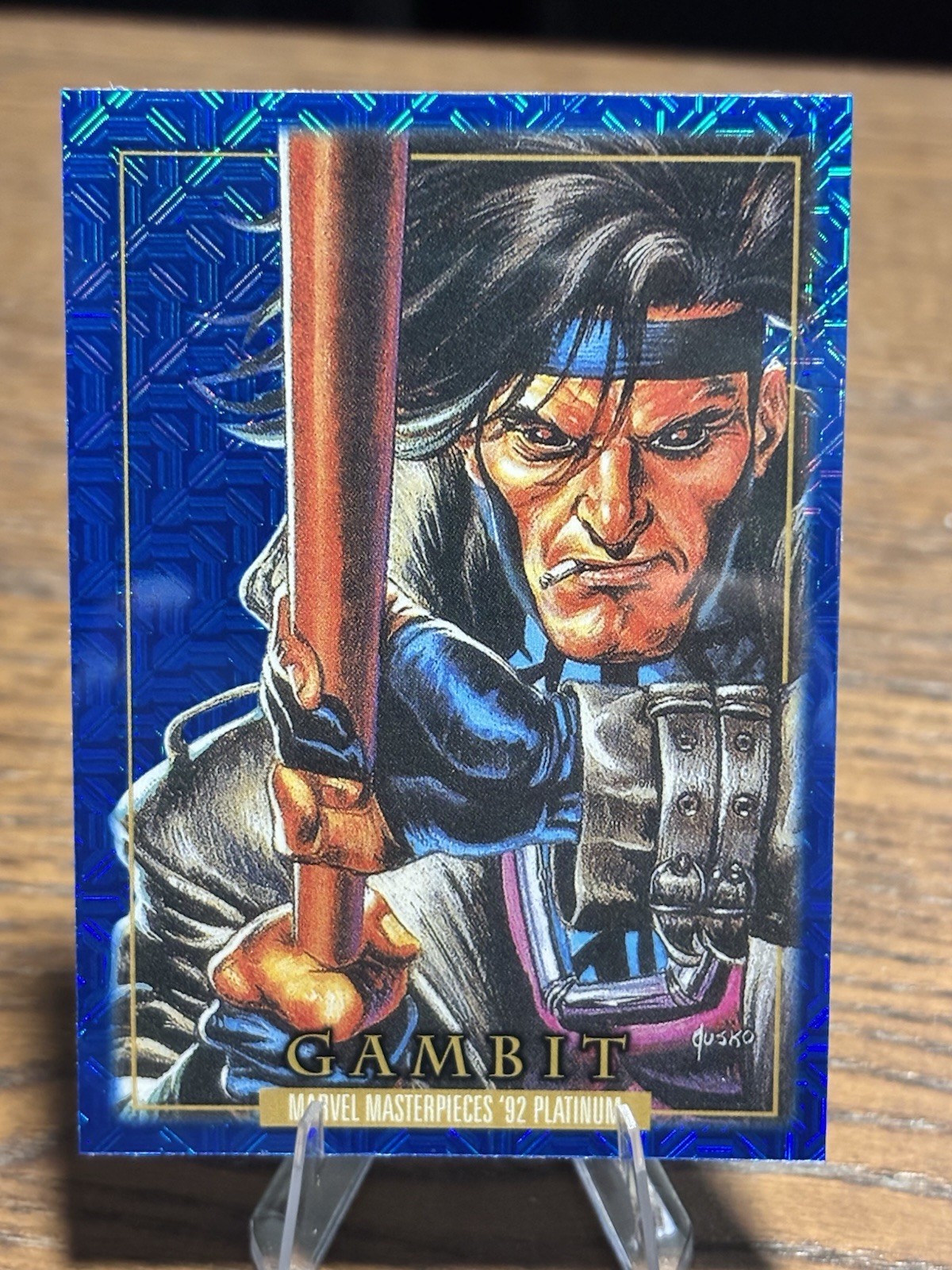 2024 Marvel Masterpieces ‘92 Platinum Gambit #29 Blue Traxx