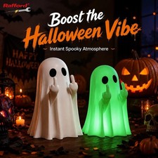 Cute Middle Finger Ghost Statue Halloween Decor Horror Figure Coffee Table UK