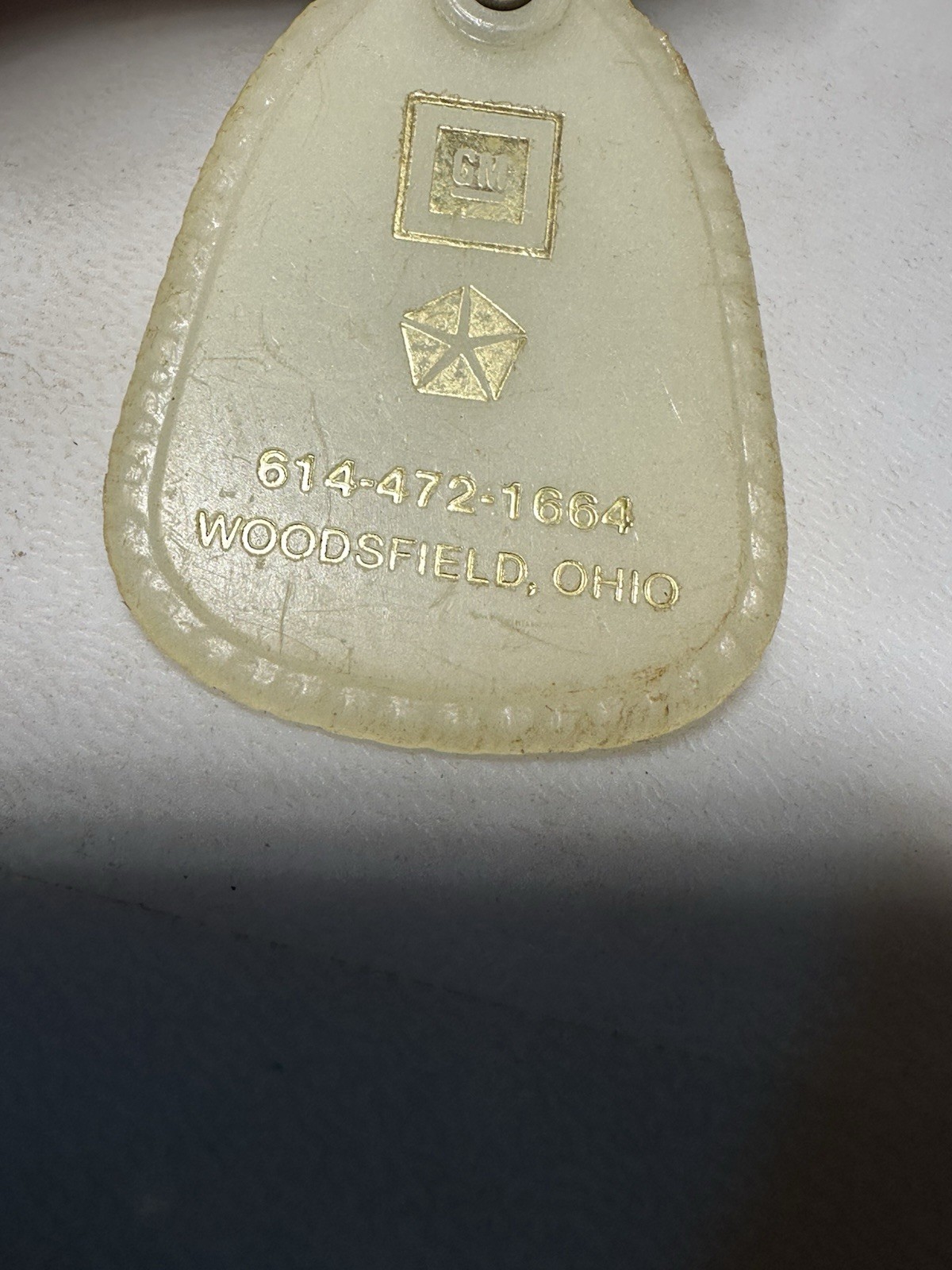 Woodsfield Ohio Loveday Car Dealership Auto Dealer Motor Sales OH Keychain