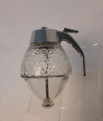 Unbranded ''no cap'' Glass Clear Bulb Syrups/ Honey Dispenser