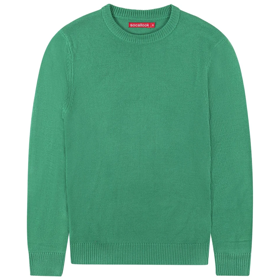 Socal Look Men's Sweater Crew Neck Long Sleeve Acrylic Pullover - Image 4 of 4