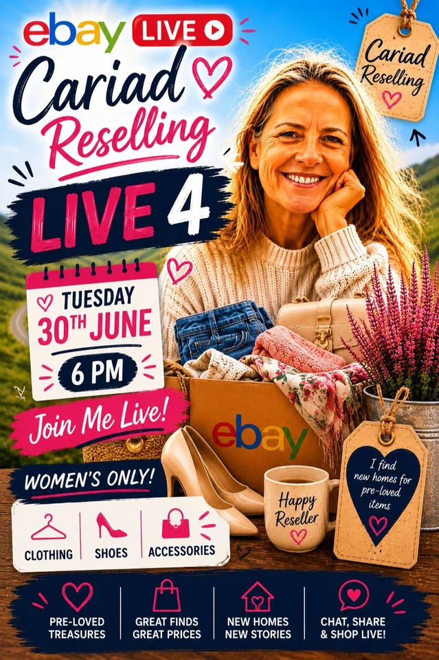Cariad Reselling - eBay LIve 4!  Womens Fashion!