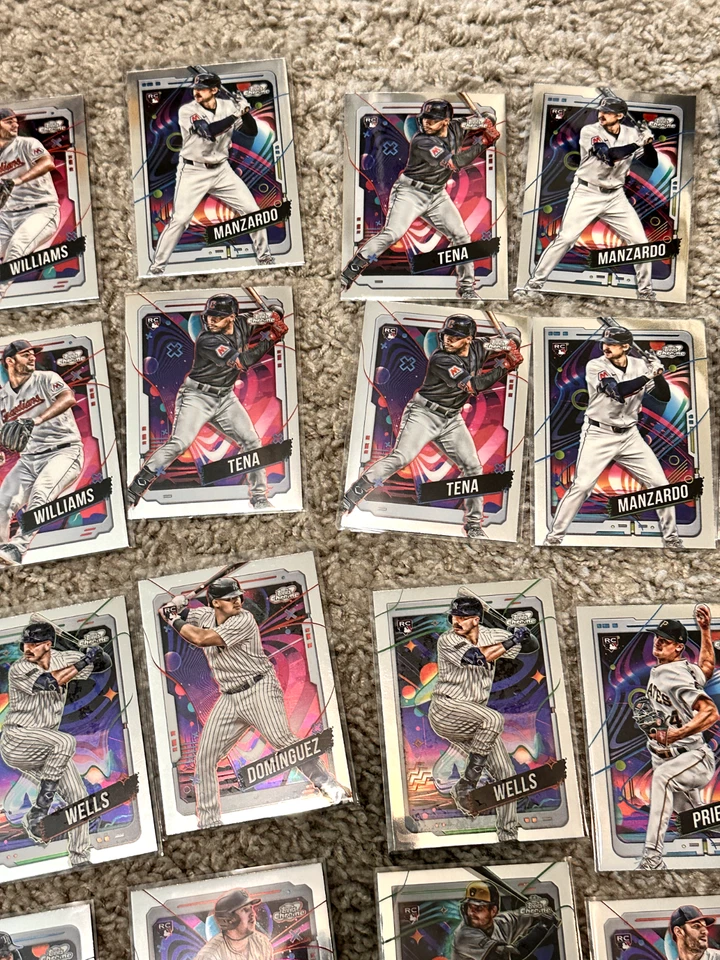 Lote (44) ToppS Cosmic Rookie 2024 Merrill Dominguez Caminero Wells Meadow y más Foto 4 de 4