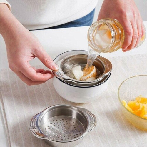 Steel Food Can Strainer Sieve Tuna Press Remover Drainer Sel New L9 - Picture 6 of 9