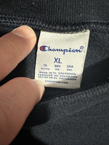 Champion Hope College Flying Dutchmen Crewneck Sweatshirt Size XL Navy Blue - Picture 7 of 9