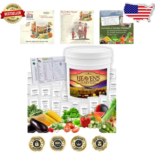 Portable Heirloom Seed Kit | 25 Varieties for -Round Gardening & Survival
