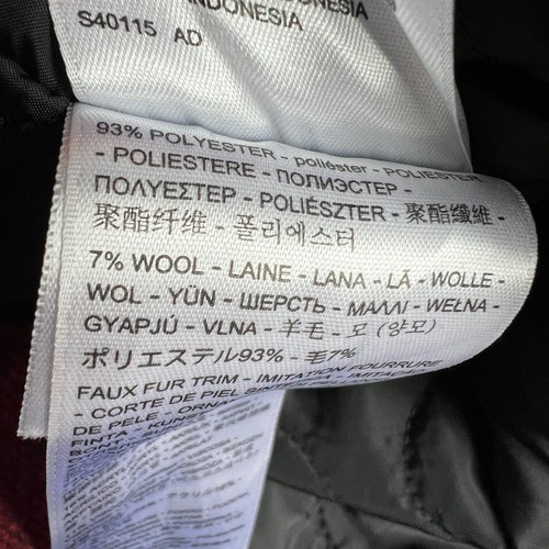 Levis Jacket Youth Large Red Buffalo Plaid Snap Button Sherpa Collar Long Sleeve - Picture 12 of 19