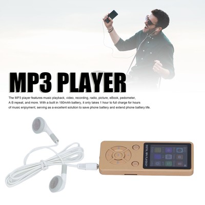 64GB MP3 MP4 Player With BT 5.0 1.8in Screen Portable HiFi Music Player With Kit