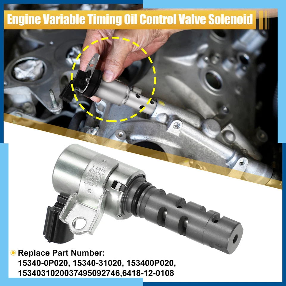 Pack (4) 1534031020 Variable Valve Timing Solenoid for Toyota Avalon 2005-2014 - Image 2 of 4