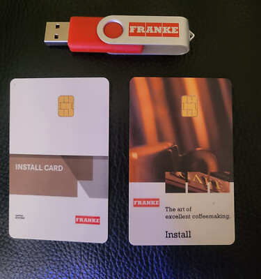 Franke Foodservice Coffee Install Cards and USB Adapter Evolution Sinfonia OEM