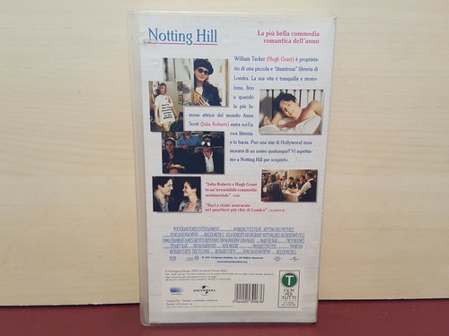 Notting Hill - Julia Roberts - Hugh Grant - ITALIAN PAL VHS Video Tape (H36) - Picture 2 of 2