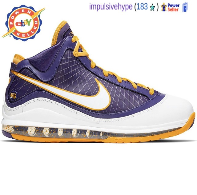 Nike Lebron 7 Media Day Lakers Purple Yellow Size 6.5 Menâs NEW Authentic | eBay