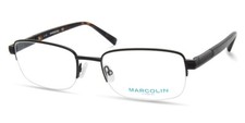 Marcolin MA3026 002 Matte Black Half-Rimless Optical Eyeglasses Frame 54-20-145