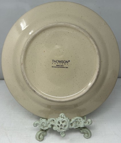 THOMSON POTTERY 11" Dinner Plates In The Amazon Green & Brown Pattern, Large - Picture 2 of 4
