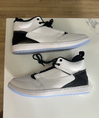 Size 9- Nike Air Jordan Fadeaway Retro Basketball Shoes White Black Concord