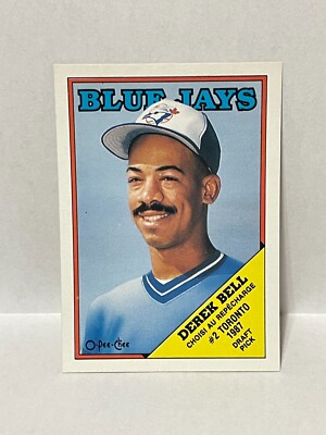 1988 O-Pee-Chee OPC Blank Back - DEREK BELL