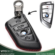 Vitodeco Leather Keyless Smart Key Fob Case Cover For 2014 - 2022 Bmw All Series Vitodeco Leather Keyless Smart Key Fob Case Cover For 2014 - 2022 Bmw All Series