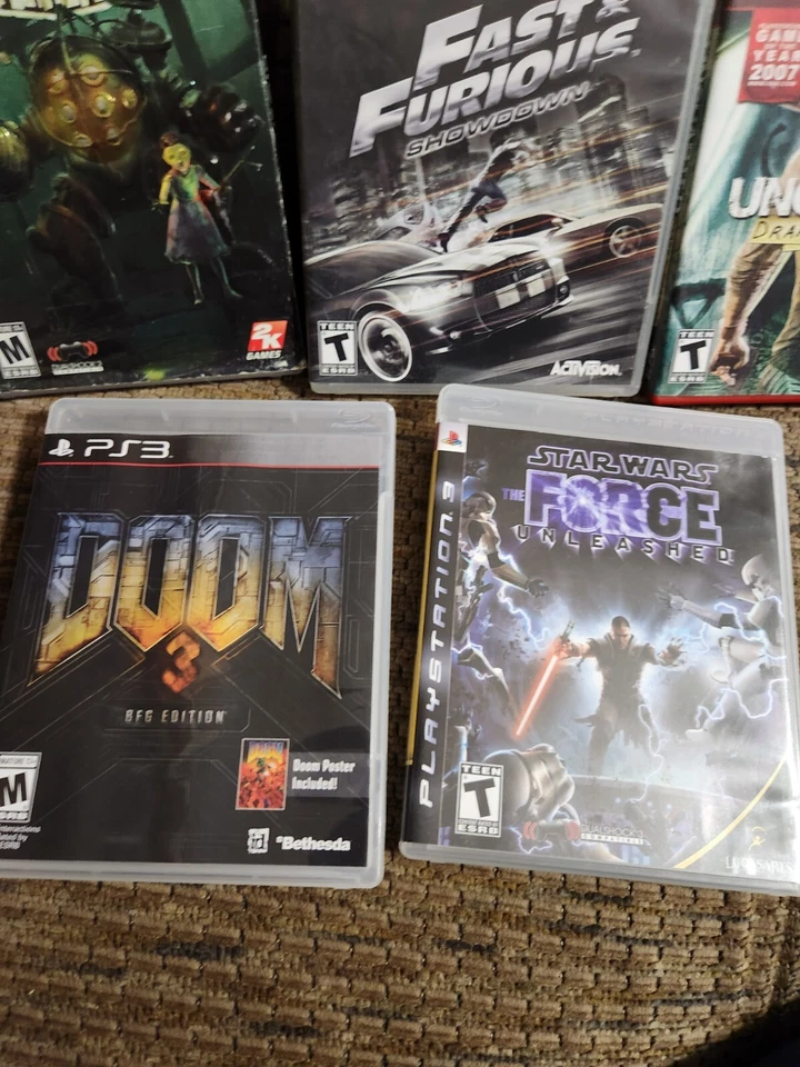 Playstation 3 Ps3 Video Games Lot Bioshock Star Wars Force Doom 3 Complete 5 Lot - Image 4 of 4