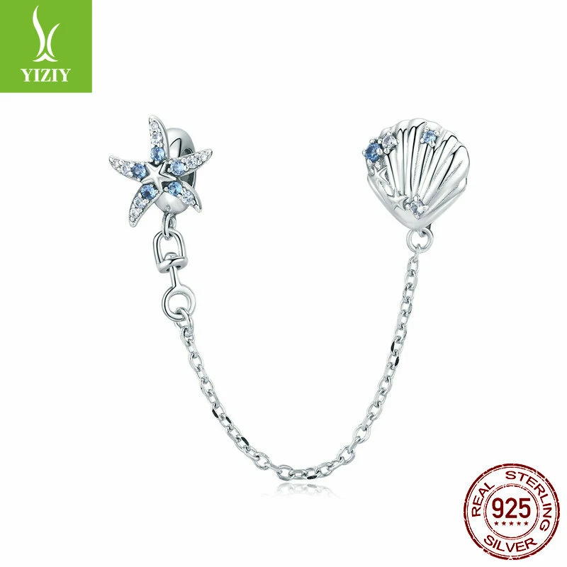 VALENTINO Moda Donna Autentico S925 Argento Sterling Stella Marina Oceano Charms Fit Bracciali