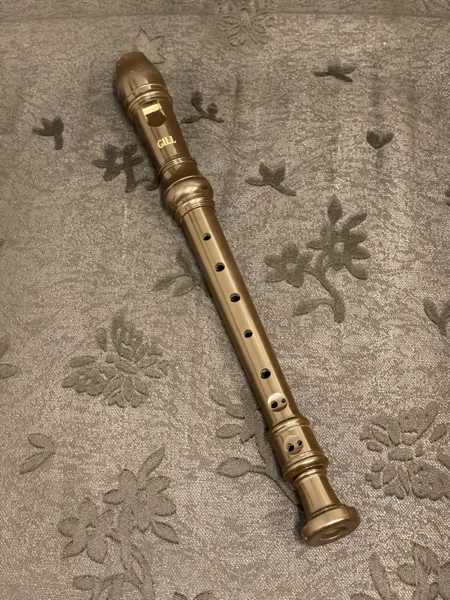 VINTAGE Gill Soprano Key of C Brown Plastic Recorder Flute PL106