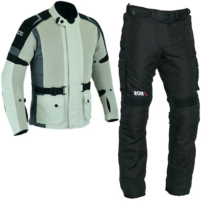 Men's Suit Motorcycle Clothing Biker Suit Two-Piece Motorbike Suit Black New