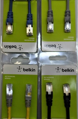Netzwerkkabel CAT6 Kabel Belkin RJ45 Schwarz Blau Grau 1m 2m 3m 5m 10m 15m