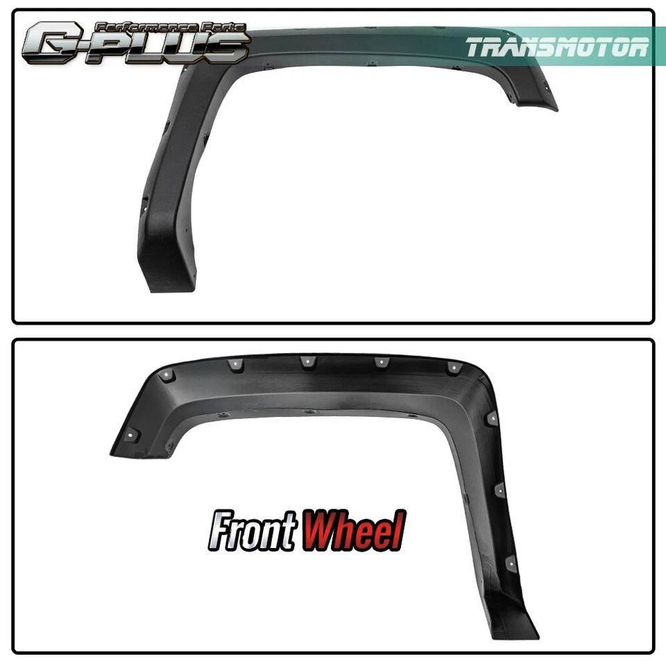 Fender Flares Pocket Rivet Style Fit For 14-18 Silverado 1500 5.8' short Bed 4Pc - Image 3 of 4