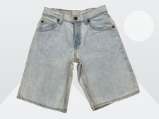 Levi's 560 Youth's Lt Wash Loose Fit Orange Tag Denim Shorts Size 8 Reg Vtg 1994