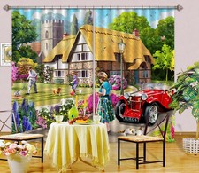 3D House Garden Kids A613 Blockout Photo Curtain Fabric Window Kevin Walsh Amy