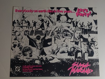Slash Maraud (1987) DC Comics Promotional Poster Paul Gulacy 17 X 21