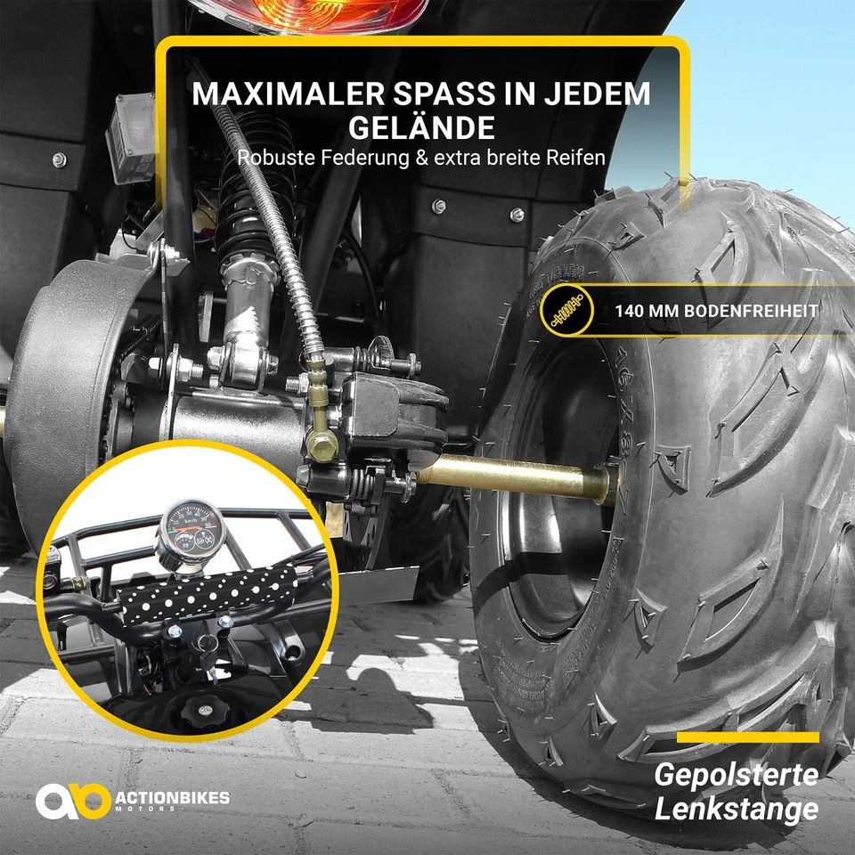 Kinderquad Miniquad ATV S-8 1000 Watt Kinder Quad Pocket Elektro Pocketquad - Bild 4 von 4