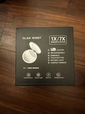 Glam Hobby rechargeable led travel compact mirror