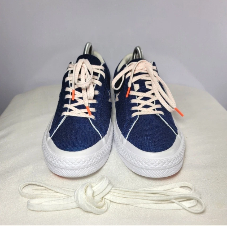 Converse женщин размер 10,5 ретро одна звезда pro синий, оранжевый и белый кроссовки - Изображение 3 из 4