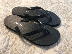 coach signature flip flops