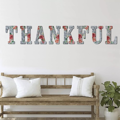 12" Letters for Wall DecorEmbossed Metal Numbers with Rose Rustic Hanging Sig... - Picture 5 of 6