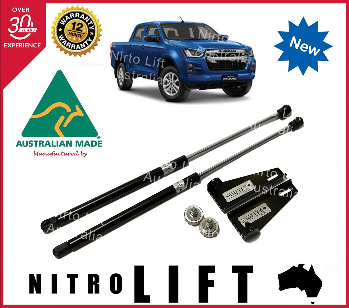 ボンネットダクト for MAX | D-SPORT ボンネットダンパー いすゞ D-Max RG01 2020-2025用ボンネットガスストラット、ボンネットリフトサポートロッド、ピス