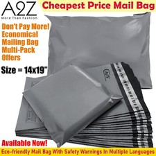 A2Z Grey Eco-Friendly Poly Mail Bags 14x19" Strong Self Seal Postal Parcel Bag