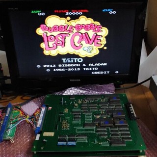 Bubble Bobble Lost Cave PCB with harness, used item Free Shipping