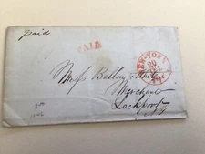 United States New York 1846 to Lockport   letter cover 63035